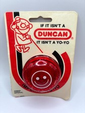 VTG Duncan Imperial Yo-Yo –Red Smiley Face–New Old Stock on Original Blister