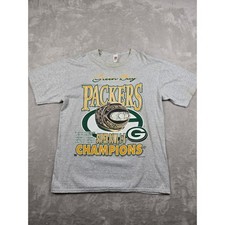 Vintage Green Bay Packers T-Shirt Men L Super Bowl Champions 1995 USA Made *Read