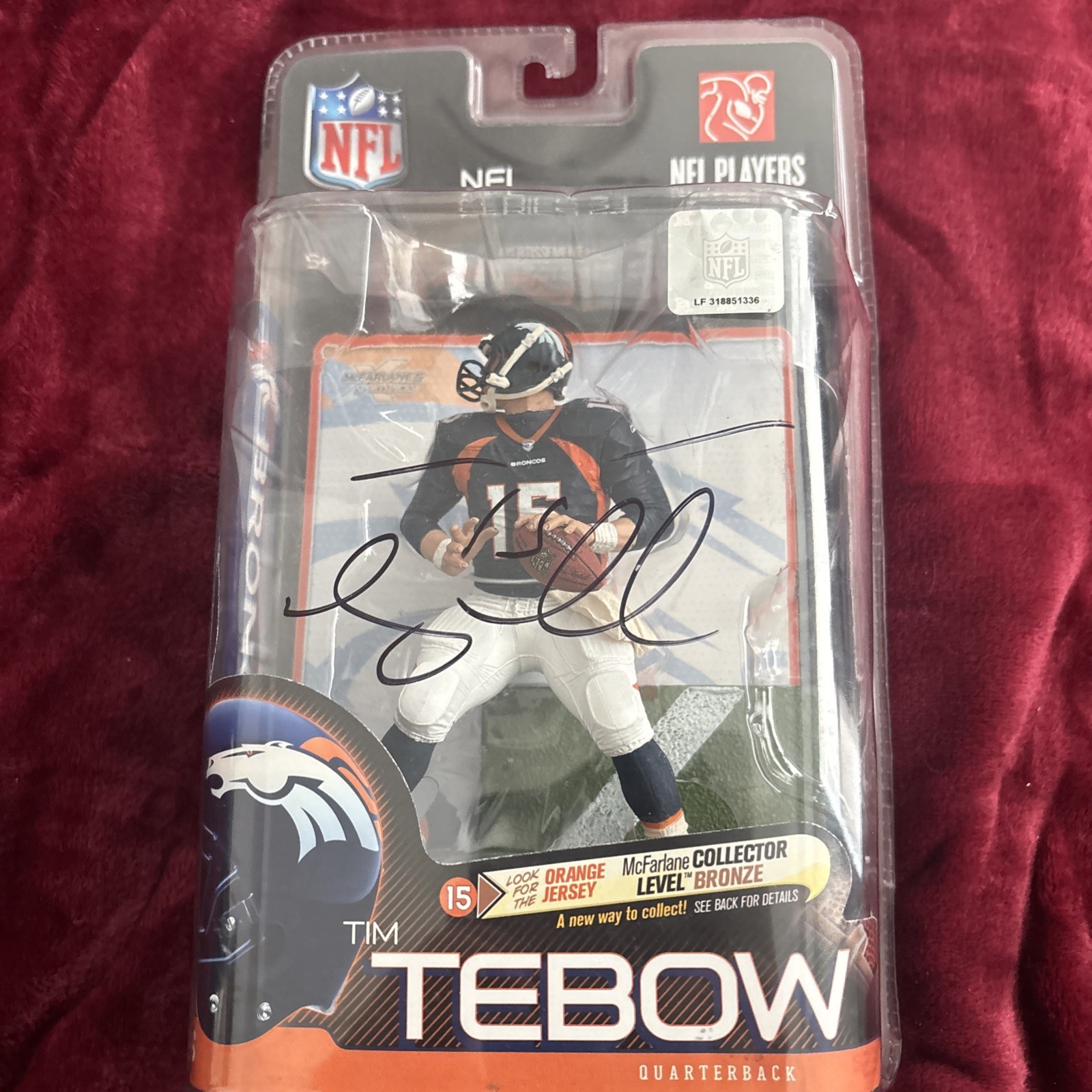 Tim Tebow Signed 2010 Mcfarlane Series 23 Broncos Action Figure (PSA) Autograph