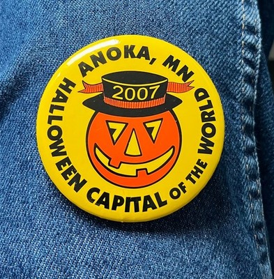 2007 Anoka Halloween Capital Of The World 2 1/2'' Cel Smiling Jack O Lantern