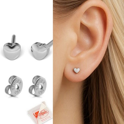 MEDIZINISCHE OHRSTECKER ERSTOHRSTECKER HERZ OHRRINGE GESUNDHEITSSTECKER STUDEX