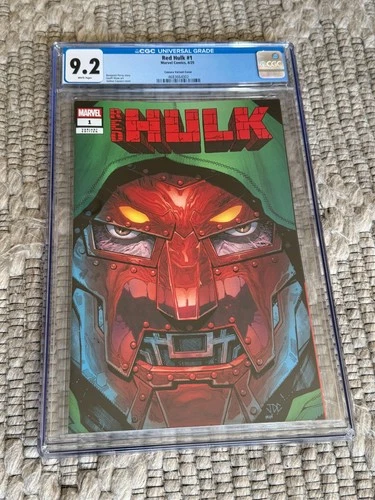 Red Hulk # 1 From 2025 Dr Doom Cassara Variant Cover CGC Graded 9.2 Near Mint-