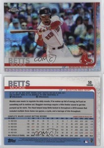 2019 Topps Chrome Prism Refractor Mookie Betts #50
