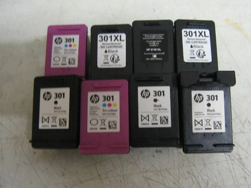 8 leere Druckerpatronen für HP Drucker