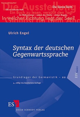 Syntax der deutschen Gegenwartssprache | Ulrich Engel | 2009 | deutsch
