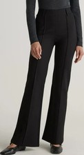 Quince Ultra-Stretch Ponte Flare Leg Pants Black Size Medium Sustainable