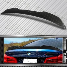 W-Power Carbon Look Rear Trunk Spoiler Wing For 2017-2023 BMW 5-Series G30 G38