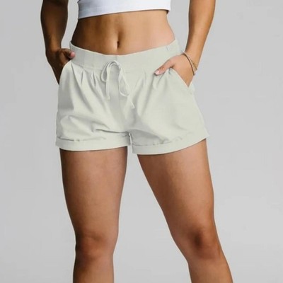 NEW Zyia Active Womens White Summer Shorts Lined Stretch Size SMALL NWT