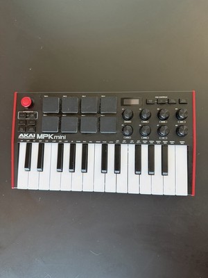 Akai Professional MPK Mini MK3 MIDI Controller Keyboard Red White Black