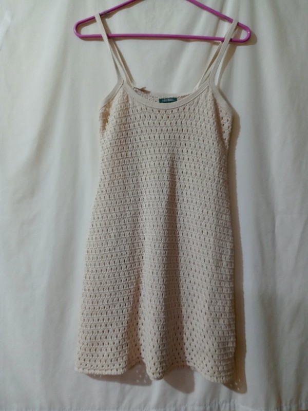 Wild Fable Ivory Crochet Lace Mini dress Swimsuit Cover Up layering XS