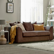 Bletchley Jumbo Cord 3 Seater Sofa ( Chocolate )