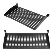 2pcs 1U Server Rack Shelf, Vented Design , Cantilever & Wall Mountable,