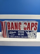 Vintage 1980s Bang Cap Box With 18 Rolls Left Out Of 20 Rolls (1000 Shots)