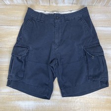Y2K Polo Ralph Lauren Men's Multi-Pocket Cargo Shorts Size 34 Dark Blue