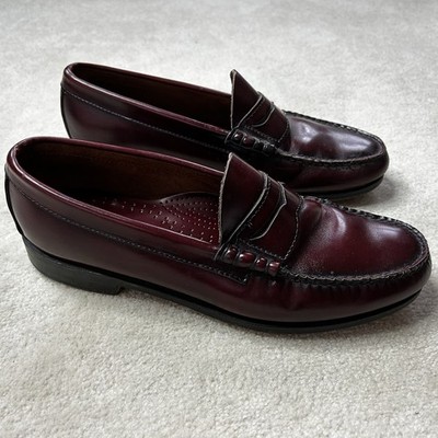 Vintage G.H. BASS WEEJUNS 9.5E Oxblood Penny Loafer USA Made  display picture 3