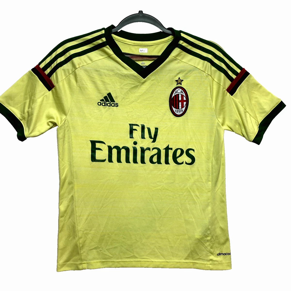 Fly Emirates Jersey Boys L Yellow Short Sleeve Adidas ACM 1899