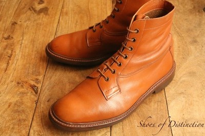 Tricker's hellbraune Leder Derby Stiefel Schuhe Herren UK 11 US 12 EU 45
