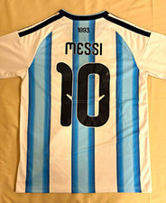 Argentina Lionel Messi #10 Soccer Jersey Blue/White/Black (Size M) (NWT)