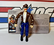 GI Joe Dogfight 1989 v1  NEAR MINT with File Card  Vintage ARAH Mudfighter pilot