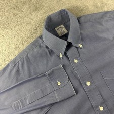 Brooks Brothers Shirt Mens 15.5 - 33 Blue Regent Original Polo Supima Cotton Dot