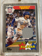 2022 Topps Series 2 - 1987 Topps Baseball All-Star Relics Mookie Betts #87ASR-MB