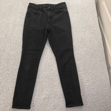 Old Navy Women's High-Rise Super Skinny Black Denim Jeans Size 8 Short
