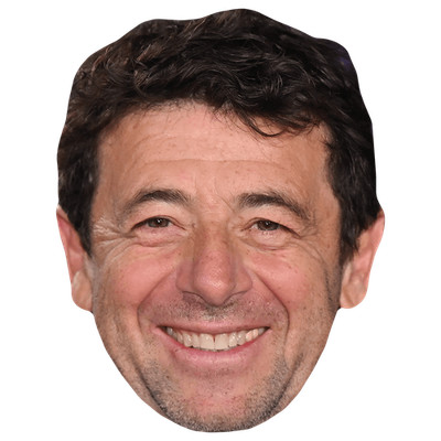 Patrick Bruel (Lächeln) Großer Kopf. Größer als das Leben Maske.