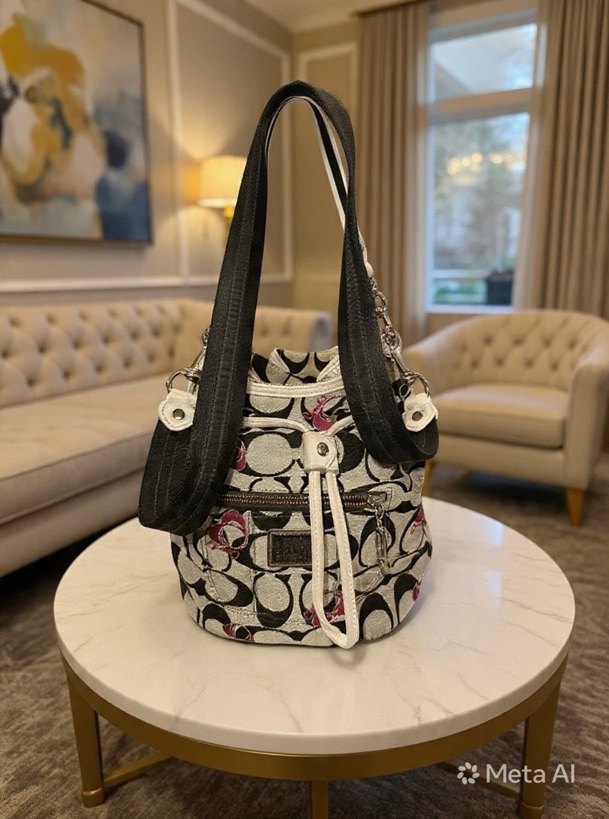 Coach Poppy Drawstring Leather Exterior Bags & Handbags for Women