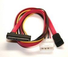 20 Inch SATA-7 SAS-15P to SATA 4-pin Power Cable