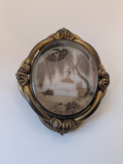 victorian mourning brooch hair