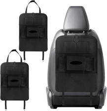 Felt Car Seat Back Organizer, Kick Mats Car Back Seat Protector for Kids, 6-Pock
