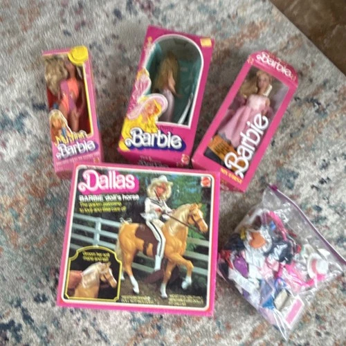 mattel barbie dolls vintage lot horse accessories clothing