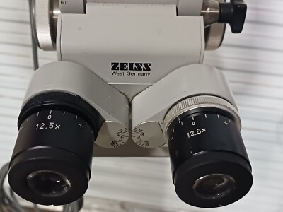 【動作確認済】 ZEISS Carl-6 G19-07-0611-16p ZEISS OPMI 6-CFC Microscope 284690 w/ Foot Pedal, 12x Eyepieces
