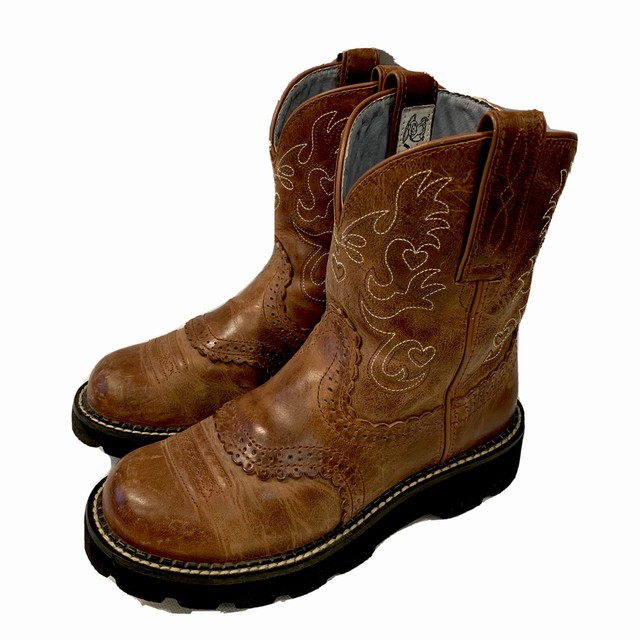 ARIAT Original Fatbaby Saddle Brown Western Boots Women's Size 6.5 B