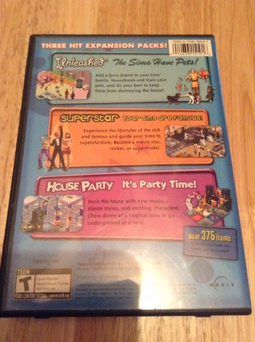 Sims Expansion Three-Pack: Volume 1 (PC, 2005) Unleashed Superstar House Party - Picture 5 of 8