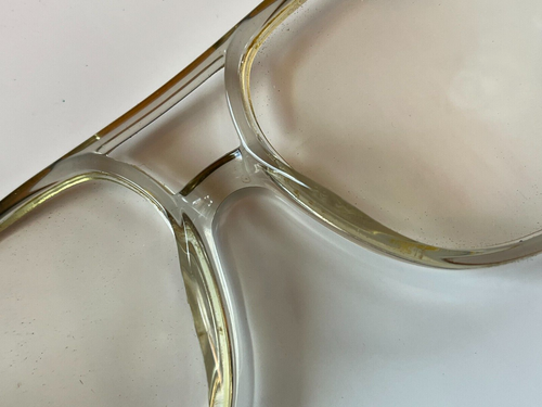 Montatura vintage LUXOTTICA Stanley oversize donna stile aviatore grigio #145 Italia - Foto 12 di 12