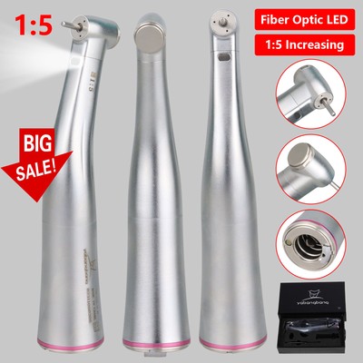 NSK Style Dental High Speed 1:5 Fiber Optic Straight Contra Angle Handpiece