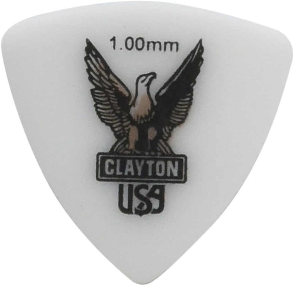 Clayton Acetal Rounded Triangle Picks 12-Pack 1.00Mm