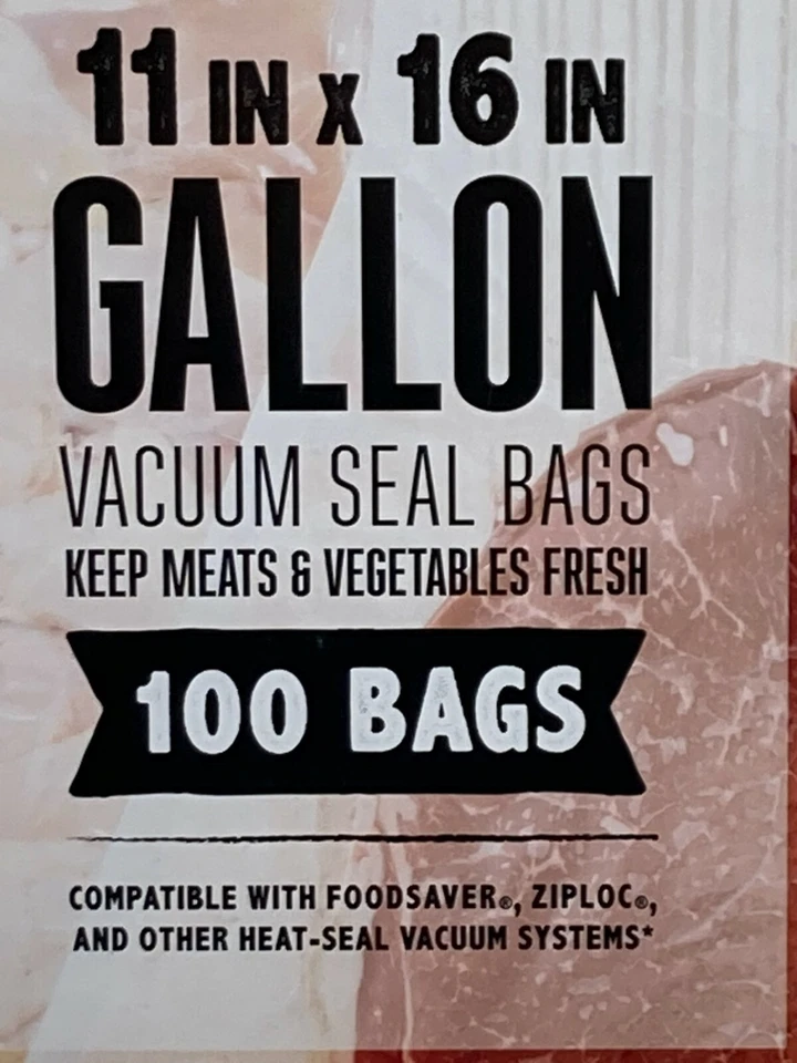 Bolsas selladoras al vacío Weston. Bolsas de galón de 100, 11 pulgadas x 16 pulgadas. Libre de BPA. Foto 4 de 4