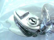 NEW SEALED Book Lock Tab w Key and Mounting Silvertone 1.5'