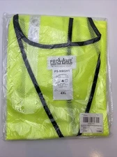 PRO SAFE Size 4XL High Visibility Yellow Mesh General Purpose Vest - NEW!