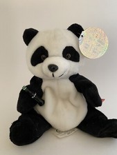 Vtg 1998 Plush Pellet Coca Cola Zongshi 6" China Panda Bear Mint with Mint Tags