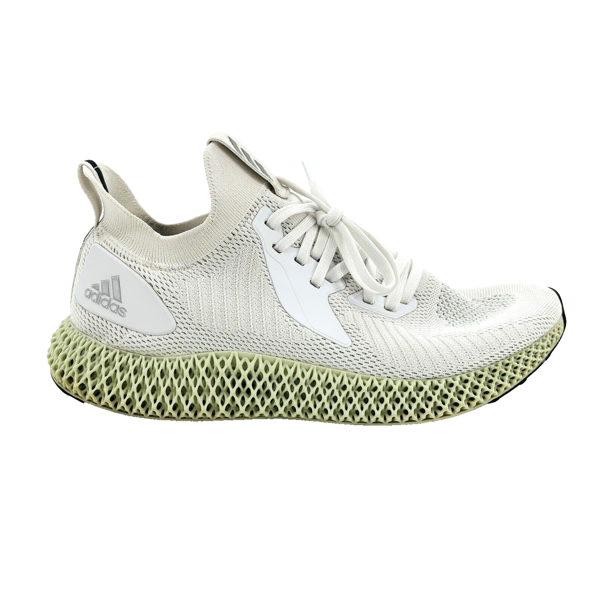 Mens 12 Adidas AlphaEdge 4D Reflective Cloud White Running Shoes Sneakers  FV4687