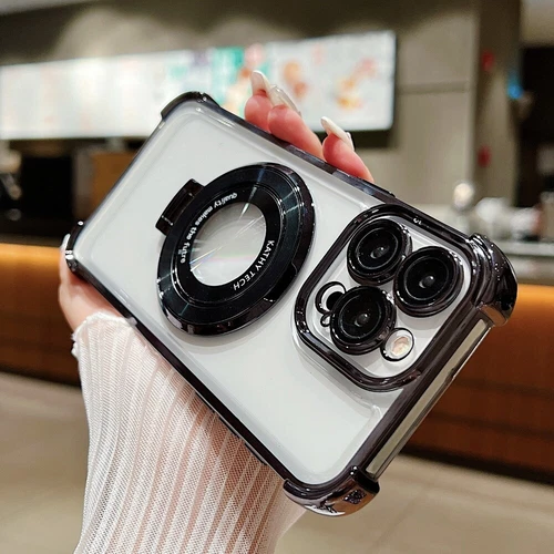 Funda transparente a prueba de golpes con soporte de anillo magnético para iPhone 16 15 Pro Max - Imagen 3 de 20