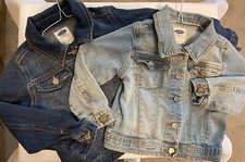 Lot Of 2 Unisex Jean Jackets Old Navy Light And Dark Wash Size 3  4 Denim GUC