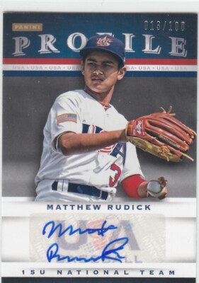 2013 Matthew Rudick Panini USA Box Set Profile ROOKIE AUTO /100 - #15