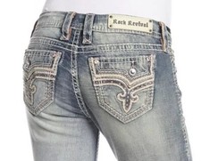 Rock Revival Betty Easy Boot Cut Jeans Women s Size 29 Light Blue NEW 169