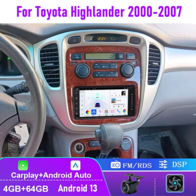 7'' For Toyota Highlander 2000-2007 Car Radio Wireless Carplay Head Unit BT Wifi