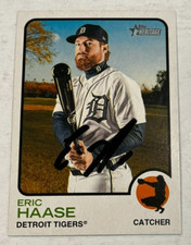 ERIC HAASE SIGNED 2022 TOPPS HERITAGE BASEBALL CARD AUTO