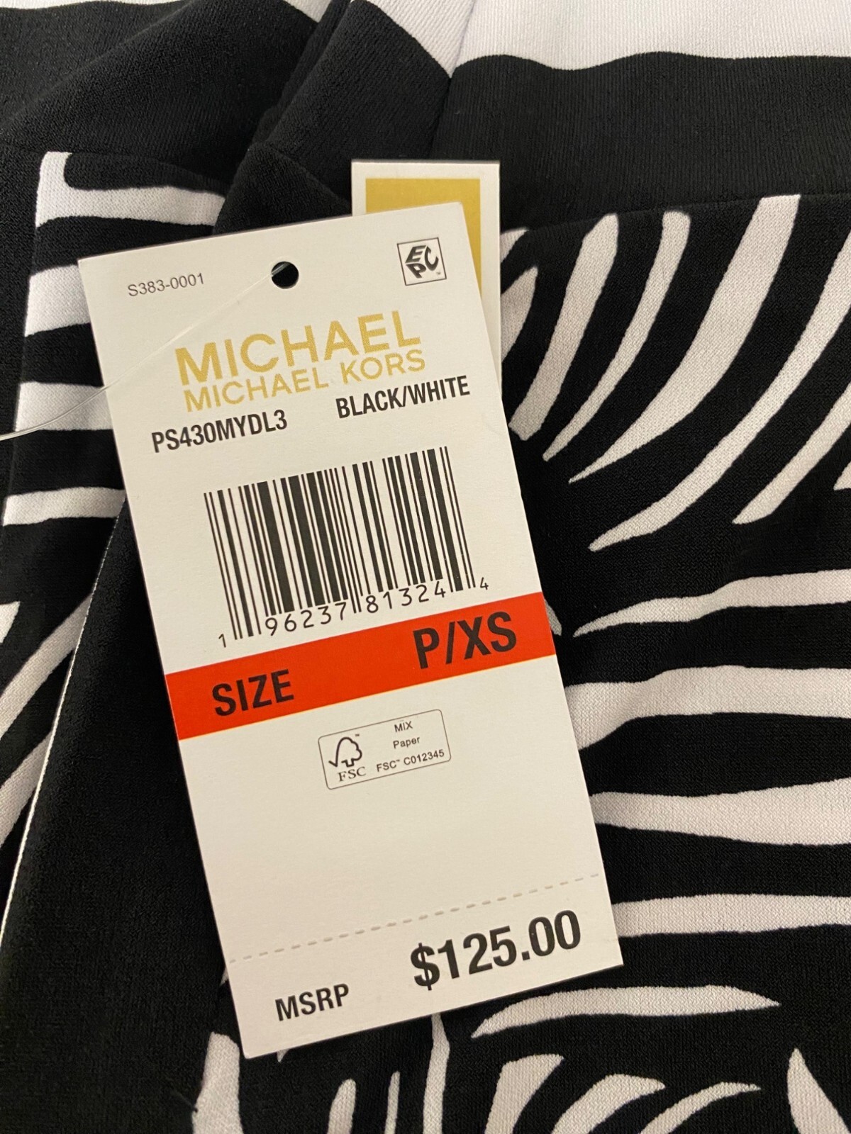 Michael Michael Kors Petite Zebra Print Border Hem Wide Pants Size P/XS NWT image 4